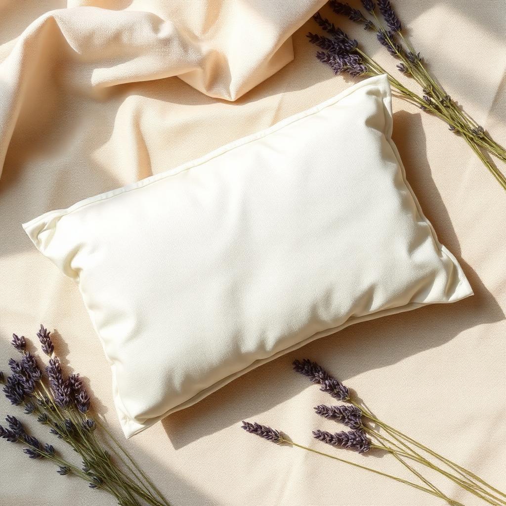 Handmade cotton eye pillow with dried lavender